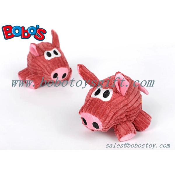 Buy Stuffed Dark Pink Pig Animal Peet Toy With Squeaker as gift for dog cat at wholesale prices