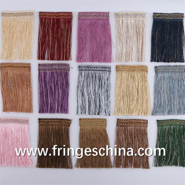 Fluorescent color high quality OEM decorative gimp fringe for curtain decoration
