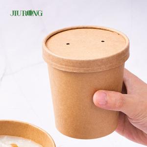 Disposable Biodegradable Paper Bowl With Lid