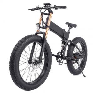 China Large Fork 26 Inch 48v 1000w Electric Bike Fat Tire Folding Electric Bicycle on sale