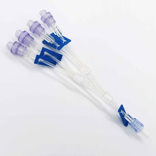 DEHP Free Needle Free Connector EOS Sterile 3 Way Extension Tube Needleless
