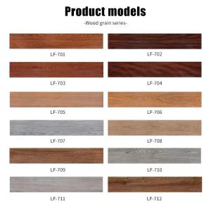 Retro Wood Grain PVC Floor Stickers Self-Adhesive Vinyl Flooring with 1.5mm