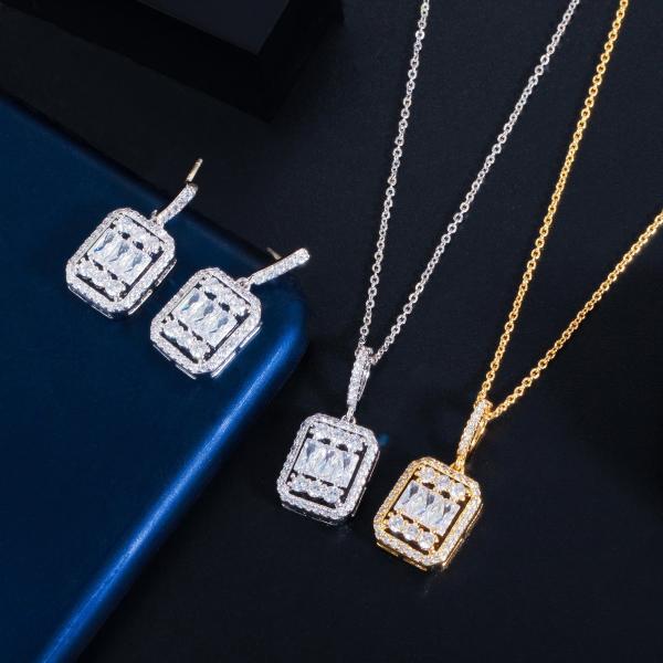 Wedding Bridal Jewelry Sets For Women Rhinestone Crystal Jewelry Set Bracelet Earrings Female Set Jewelry Accessories