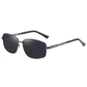 Adult Trend Outdoor Shades Metal Frame Polarized Sunglasses Mens Luxury Black