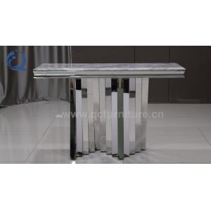 Modern 51kg SS Console Table 160cmx45cmx75cm Canada Style Glass top