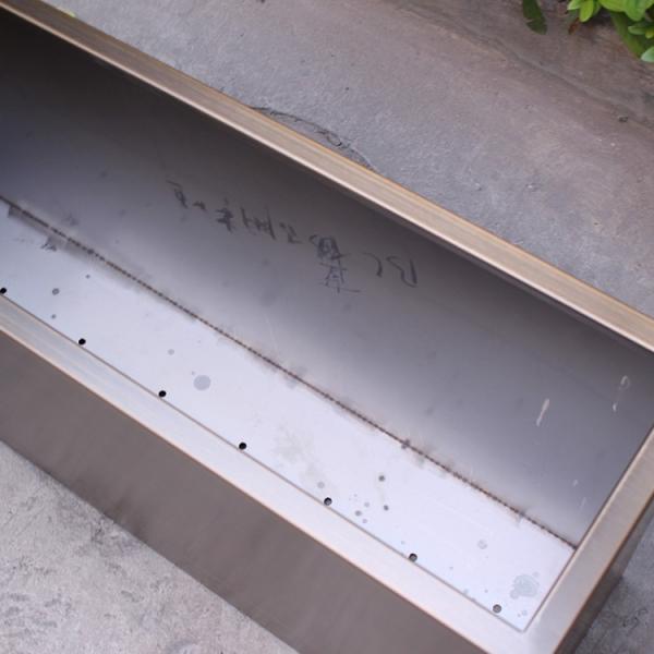 Black metal planters large outdoor rectangle flower pot for sale