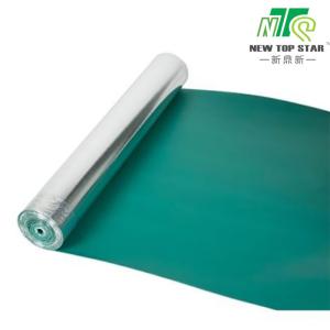 China Silver Film Acoustic Rubber Underlay 33kg/Cbm Soundproof Laminate Underlay on sale
