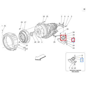 For Maserati GT GranTurismo Quattroporte 4.2 4.7 Transmission Rubber Mounting