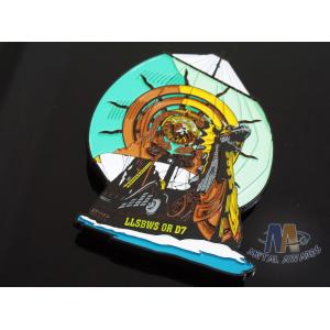 Die Strucking Or Casting Metal Corsair Logo Lapel Pin Badge Soft Enamel And