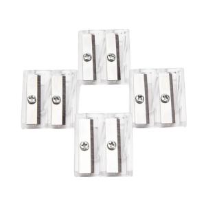 Two Hole transparent Manual Pencil Sharpener 11.4mm