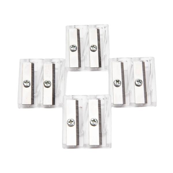Buy Two Hole transparent Manual Pencil Sharpener 11.4mm at wholesale prices