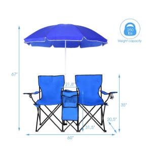 Great Strength Folding Picnic Chair With Umbrella