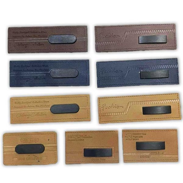 Custom Brand Logo Heat Press Real Genuine Pu Fake Leather Self Adhesive Patch Jeans Oeko Tex for Furniture