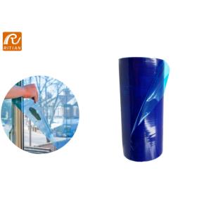 Removable Blue Surface Glass Window Protection Film Polyethylene Window Masking