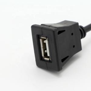 CUSTOM Snap Socket USB 2.0 A Male Panel Mount Cable with 6 Wires Dupont Terminal