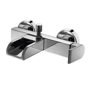 China Mixing Valve Pure Copper Bath Mixer Tap The Wall Waterfall on sale