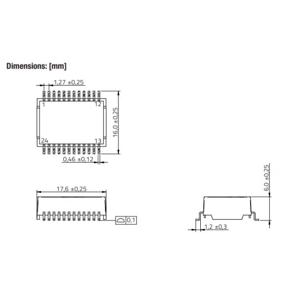 749024015C – 1000BASE-T LAN Transformer