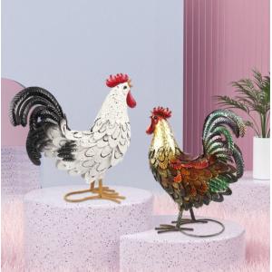 Europe Style Iron Chicken Model Garden Decoration