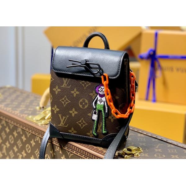 Buy Ladies Brown Cartoon Embroider Luxury Cross Body Bag Monogram Pattern at wholesale prices