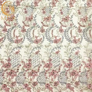 Fashionable Applique Lace Fabric Mesh Embroidery By The Yard