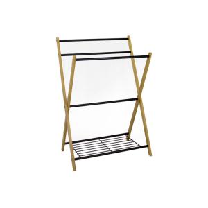 Quality Knock Down 5KG Bamboo Towel Rack With Bottom Shelf for sale