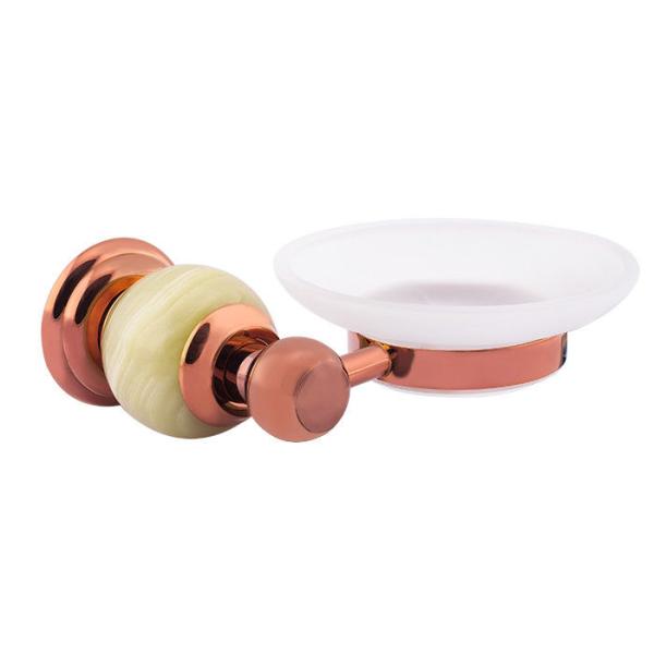 Wall Mounted Bathroom Accessory Brass and Boulder Soap Shower Accessories Holder