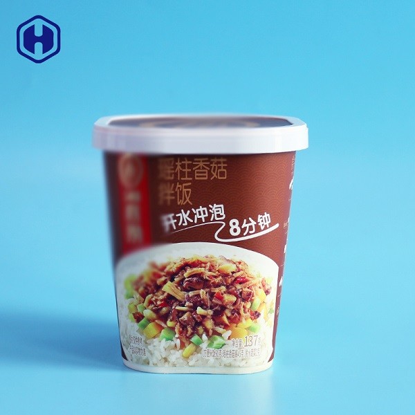 Buy 89MM  Instant Rice IML Cup Square Lid With Logo Printing at wholesale prices