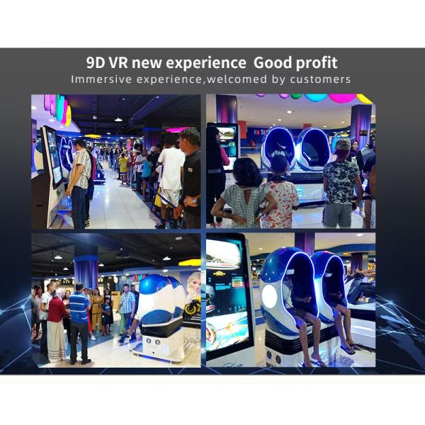 Coin Operated 2500w 2 Players 9D Egg VR Cinema