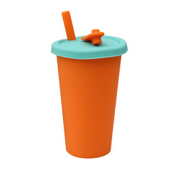 Travel Camp Collapsible Silicone Coffee Cup 350ml With Straw Lid