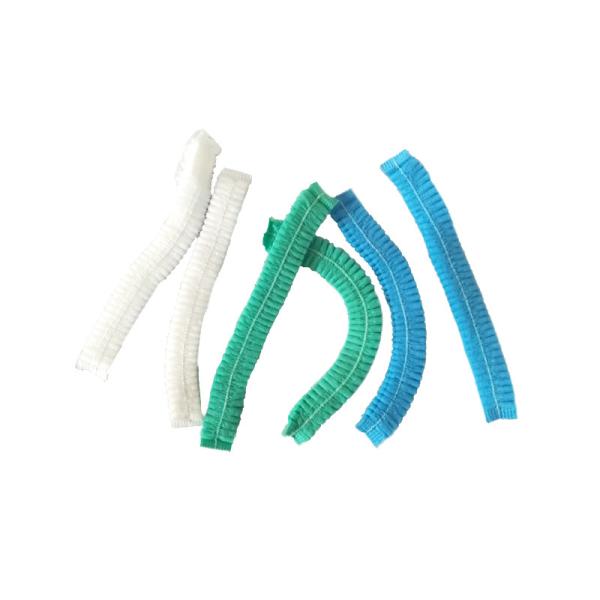 Surgical Disposable Head Cap , Non Woven Mob Hats With Clip Back 18"21"19"