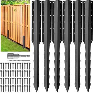 Upgrade Your Fence 12 Gauge Steel 4x4 Fence Post Repair Kit for Tilted or Broken Posts