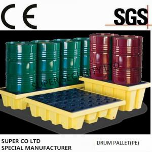 Quality Polyethylene Drum Containment Pallets For Chemical , Acids Amd Corrosives Liquid Distributed Load 1100kg for sale