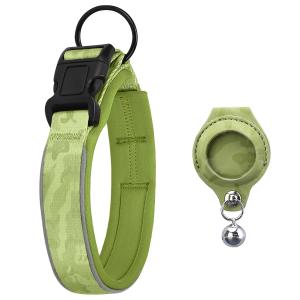 Nice Quality Detachable Dog Collar With Air Tag Hole Multi-Color Nylon&Cotton