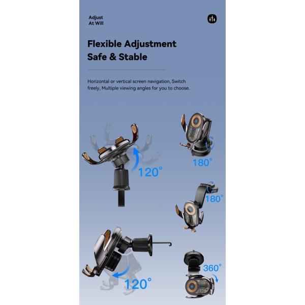 ESSAGER A5 Series Hook+Suction Cup Best Cell Phone Holder for Car Mount