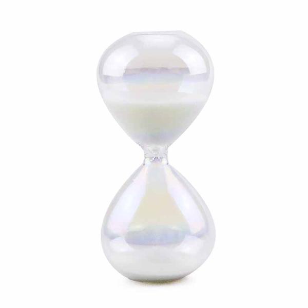Classic Glass Sand Timer Hourglass Sand Clock Black And White