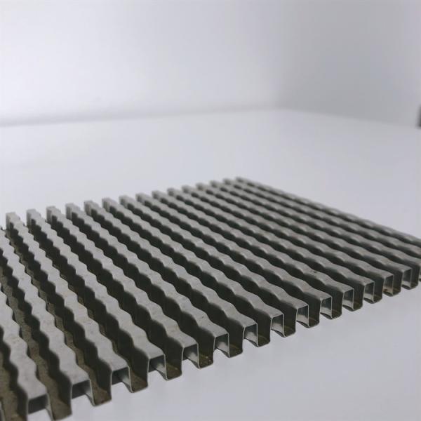 Buy Heat Transfer Folded Fins Aluminum Ruffled Herringbone at wholesale prices