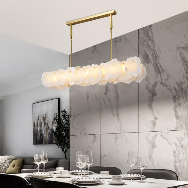 LED Modern Rectangle Luxury Pendant Light Fixtures 15 - 20m2