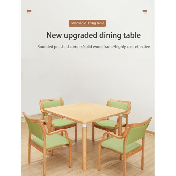 Minimalist Wooden Table Set Conference Solid Wood Kitchen Tables Moisture Proof