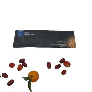 All Season Personalized Melamine Dinner Plates Rectangle Shape Galaxy Series