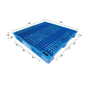 Grid Surface HDPE Pallets 1300mm×1100mm×155mm 4 Way Entry CE