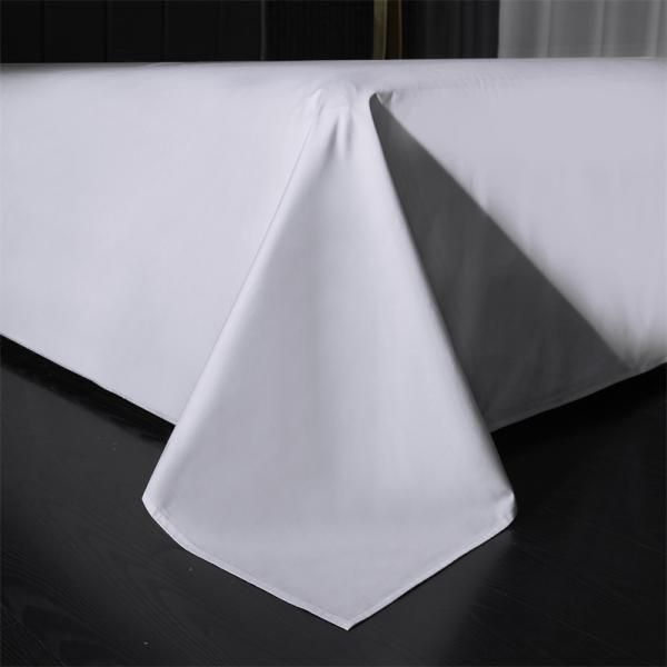 Home Custom 100% Cotton Satin Wide strip 60s Jet White Embroidery Luxury Duvet Cover Set