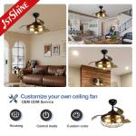 Lower Noise 1stshine Decorative Retractable Ceiling Fan with Remote Control and