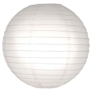 Quality BULK CASE 14&quot; White Round Even Ribbing Paper Lantern (100 Pieces) for sale