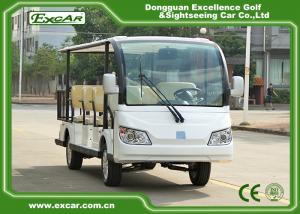 Quality EXCAR white 72V 11 Seater Electric Sightseeing Car With Storage Basket for sale