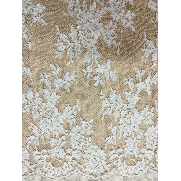 Buy Jacquard Cord Lace Fabric for Wedding Bridal Dress at wholesale prices