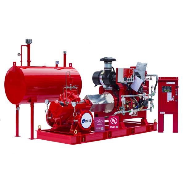 Buy High Speed Split Case Fire Pump / Cast Iron Diesel Powered Fire Pump at wholesale prices
