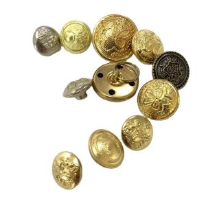 Quality Wholesale metal sewing button custom logo brass buttons for sale