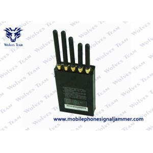5 Antenna Portable Signal Jammer for GPS / Cell Phone WiFi 100-240v Power Supply