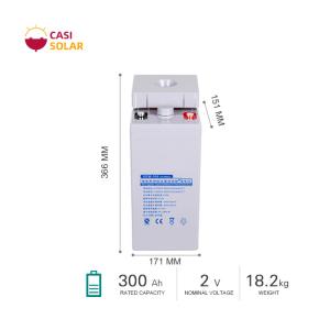 Quality JGFM Maintenance Free Battery 2v 300ah Energy Storage for sale