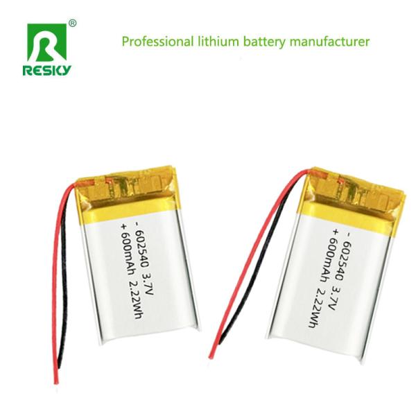 Li-ion battery cell 602540 600mAh 3.7V 2.22wh Rechargeable Power lithium ion Batteries For wearable devices